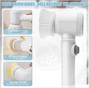 Electric Spin Scrubber Cleaning Brush Handheld Kitchen Bathroom Sink Cleaning Tool