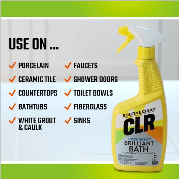 CLR Brilliant Bath Foaming Multi-Surface Cleaner Benefits