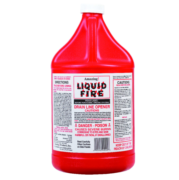 liquid fire drain cleaner msds